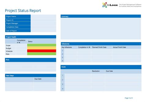 The Importance Of Project Status Reports Inloox pertaining to Project