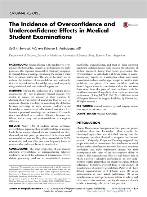 The Incidence of Overconfidence and Underconfidence Effects in …