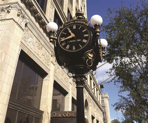 The Jacobs Jewelers clock has stood for more than 120 years