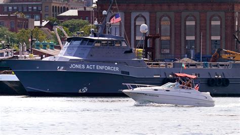 The Jones Act brigade: Boat patrols waters off New England to enforce century-old regulation on offshore wind energy