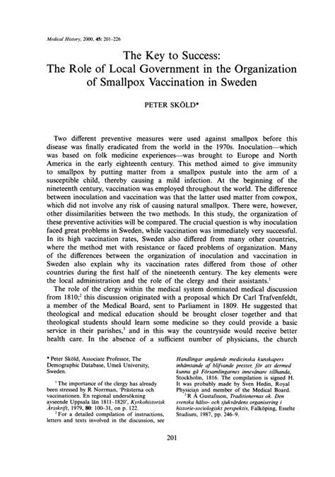 The Key Success: TheRole of Local Government of Smallpox