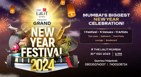 The Lalit Mumbai - Grand New Year Festival 2024 NYE 2024