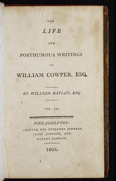 The Life, and Posthumous Writings, of William Cowper, Esqr. 4 Volume Set