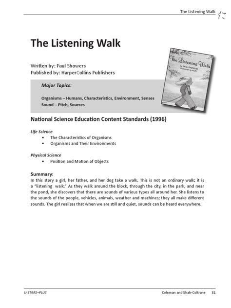 The Listening Walk PDF Hearing Loss Hearing - Scribd