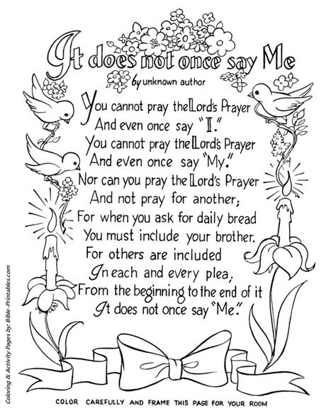 The Lords Prayer coloring pages p23 BiblePrintables