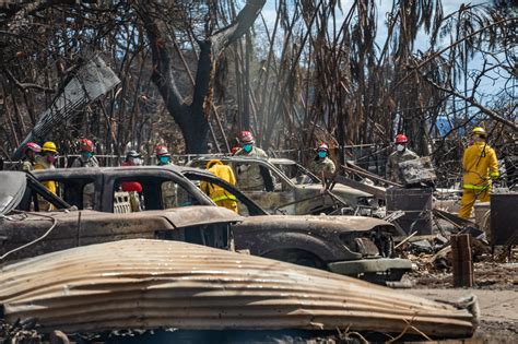 The Marines have joined the Hawaii wildfire recovery effort. Follow live updates