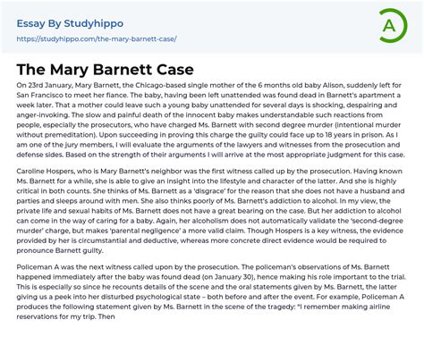 The Mary Barnett Case.docx - In regards to Ms. Barnett case...