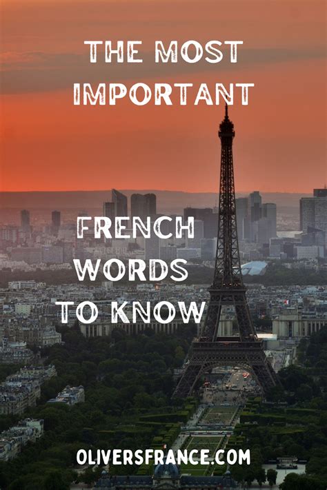 The Most Important French Words » Oliver