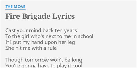 The Move - Fire Brigade Lyrics Lyrics.com