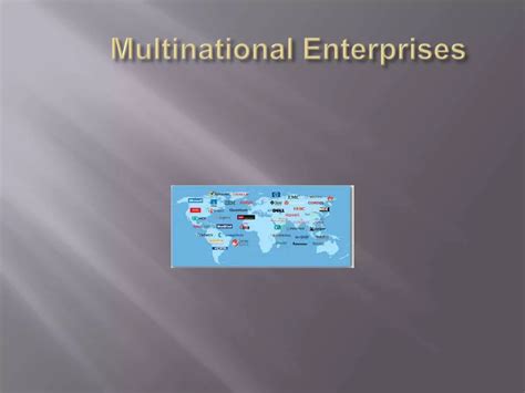 The Multinational Enterprise