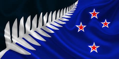 The NZ Colours - Silver Fern Flag