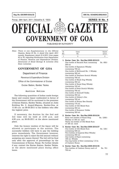 The National Museum - Official Gazette