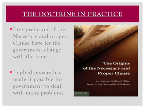 The Necessary and Proper Clause Doctrine: Early Doctrine and McCulloch …