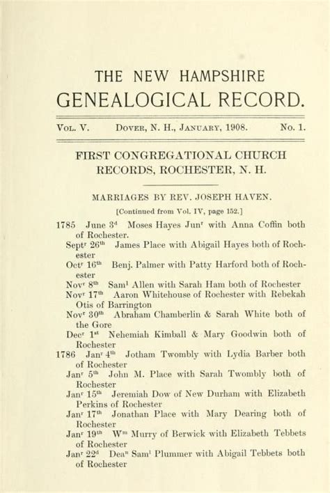 The New Hampshire genealogical record - Archive