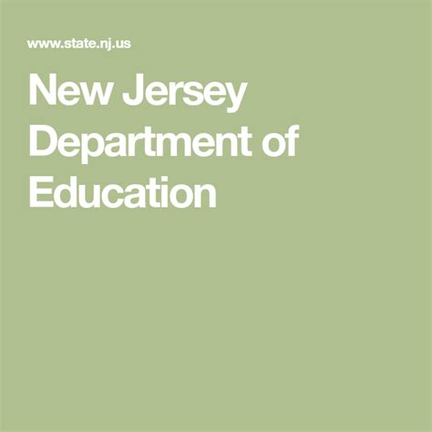 The New Jersey Department of Education Special Education …