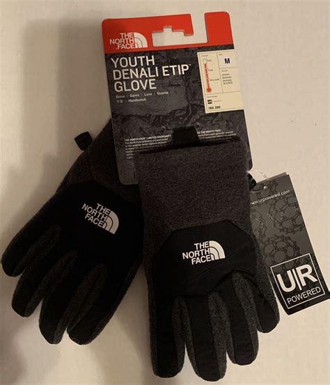 The North Face Youth Denali Etip Fleece Lined Tech Gloves Sz M