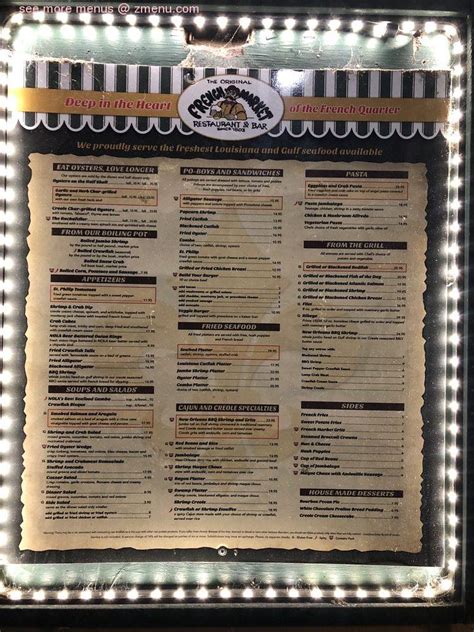 The Original French Market Restaurant and Bar - Allmenus