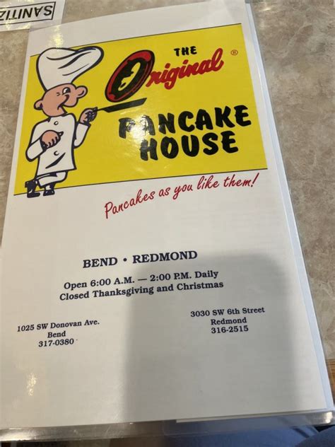 The Original Pancake House Redmond menu in Redmond, …