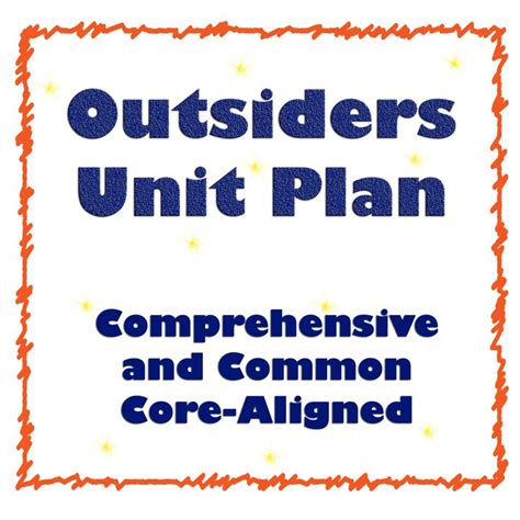 The Outsiders Unit Plan Comprehensive and Aligned to the Common Core