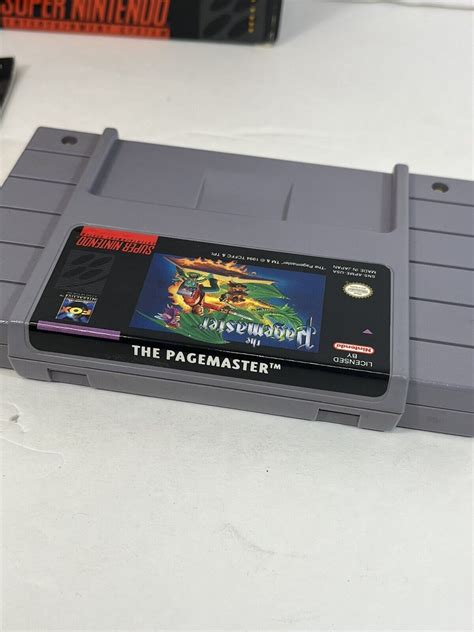 The Pagemaster Super Nintendo Game SNES Original Box Manual …