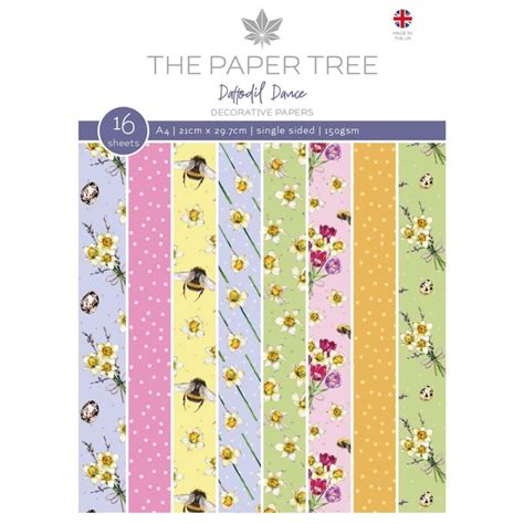 The Paper Tree Daffodil Dance A4 Backing Papers LoveCrafts