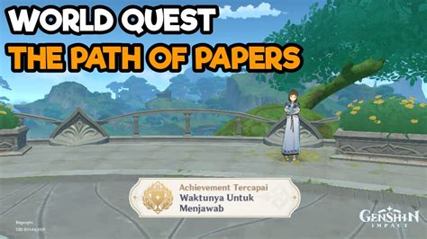 The Path of Papers Genshin Impact - YouTube