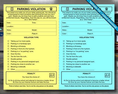 The Pay Back Com Fake Parking Tickets Ticket Template Bad Parking Notes Parking Tickets