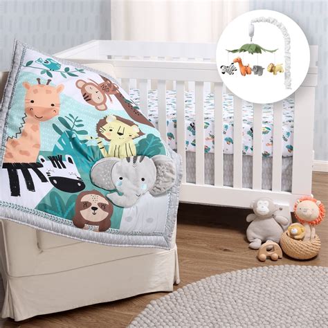 The Peanutshell Wild Kingdom Complete Nursery Set With Mobile …