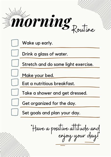 The Perfect Morning Routine Checklist For Success