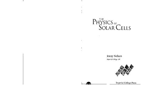 The Physics of Solar Cells - JennyNelson PDF PDF - Scribd