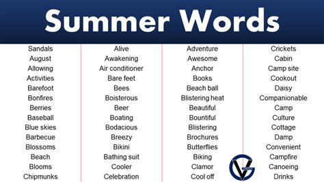 The Power of Summer Words