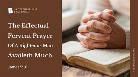 The Prayer of a Righteous Man - YouTube