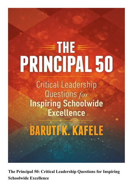 The Principal 50: Critical Leadership Questions for …