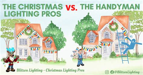 The Pros vs. The Handyman to Hang Christmas Lights