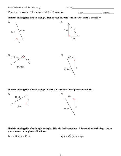 The Pythagorean Theorem 8-1 and Its Converse