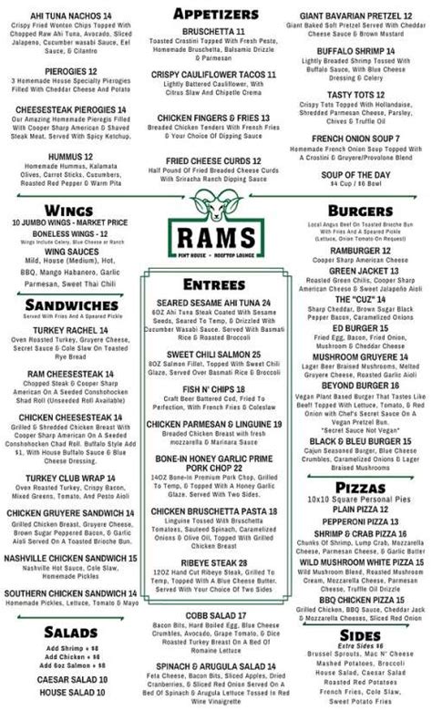 The Ram in Perkasie - Restaurant menu and reviews