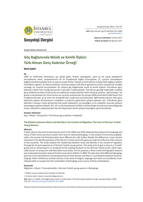 The Relation between Music and Identity in the Context of.