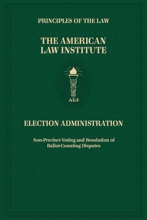 The Resolution Of Election Disputes Legal Principles That Control Election Challenges