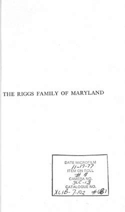 The Riggs family of Maryland : a genealogical and …