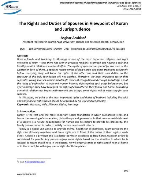 The Rights and Duties of Spouses in Viewpoint of Koran and …