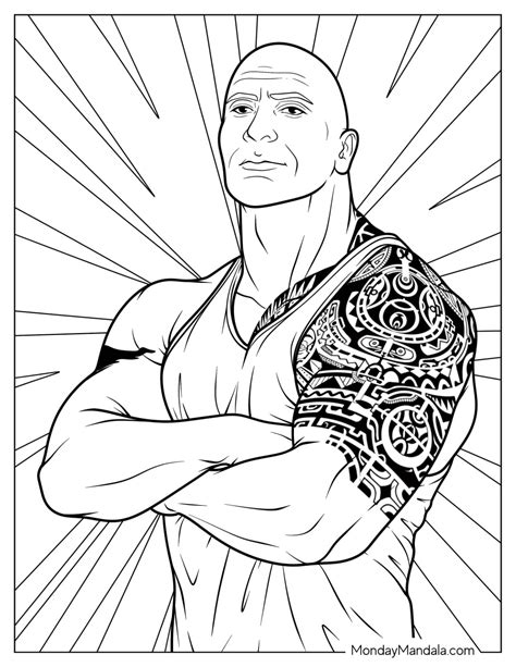 The Rock Coloring Pages