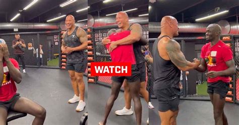 The Rock surprises UFC newcomer Themba Gorimbo with gym encounter in Miami