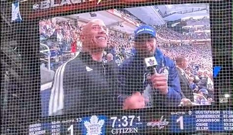 The Rock was at the Capitals-Leafs game