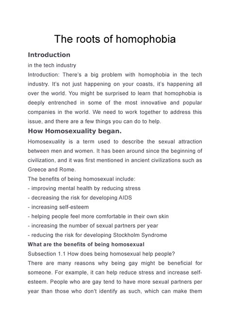 The Roots Of Homophobia