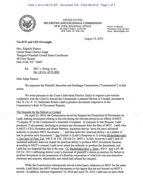 The SEC's Motion to Compel: Understanding the Core Issue