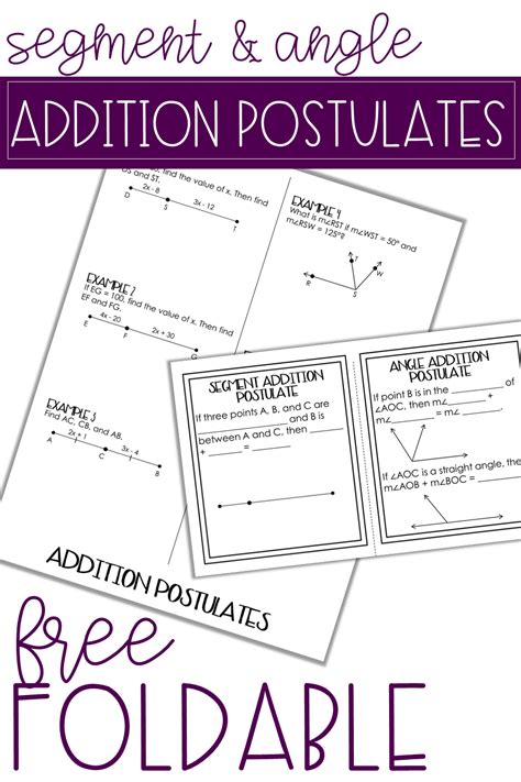 The Segment Addition Postulate Answer Key designtapeter