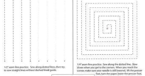 The Sewing Notebook Practice Machine Sewing Sheet for Beginners
