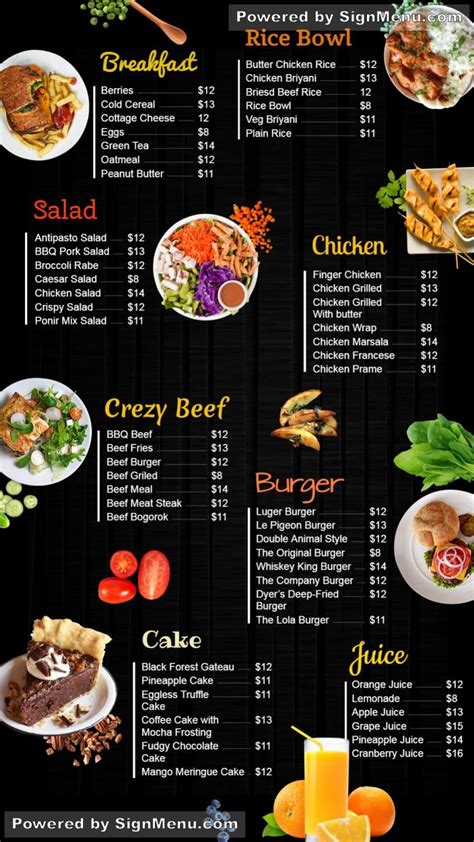 The Simple Cafe Menu Prices - PriceListo