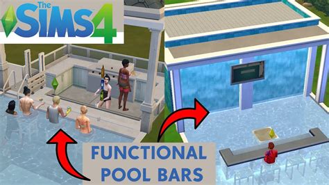 The Sims 4 : Functional Pool Bar Step by Step Tutorial - YouTube