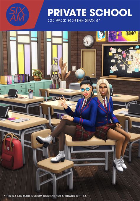 The Sims 4 Mod - Private School CC Pack 2024 Download on ModforU